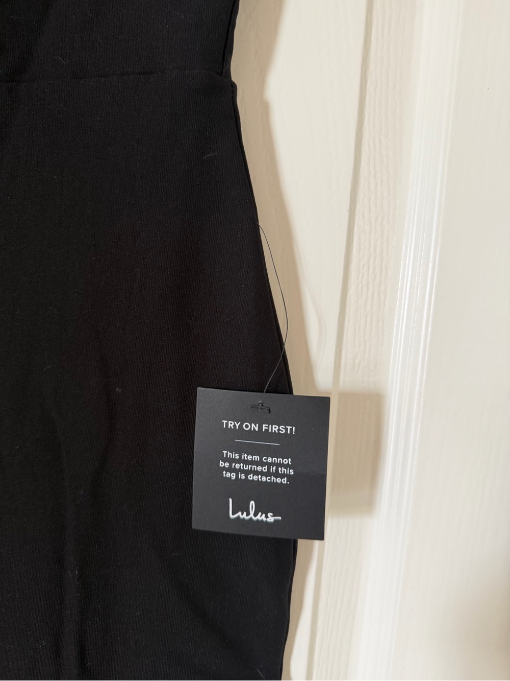 Lulu's Black Off-Shoulder Mermaid Hem Midi Dress NWT - Picture 3 of 4